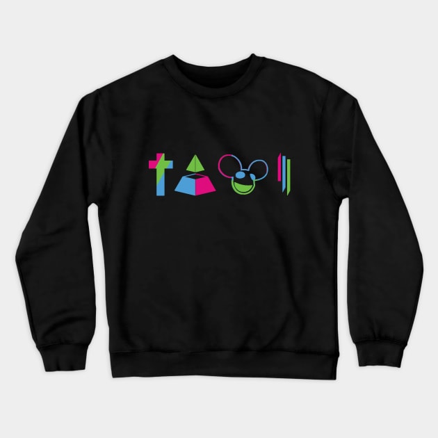 EDM's Finest Justice x Daft Punk x Deadmau5 x Skrillez Crewneck Sweatshirt by Obtineo